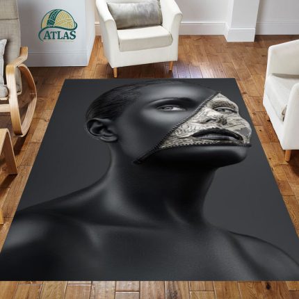 فرشینه مخمل طرح چهره کد 55028