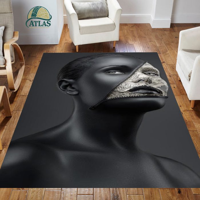 فرشینه مخمل طرح چهره کد 55028