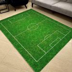 فرشینه مخمل اتاق کودک طرح زمین فوتبال کد 40039