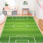 فرشینه مخمل اتاق کودک طرح زمین فوتبال کد 40041