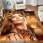 فرشینه مخمل طرح چهره کد 55109