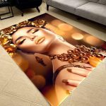 فرشینه مخمل طرح چهره کد 55109