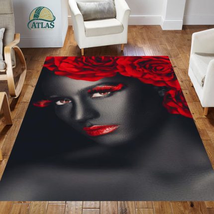 فرشینه مخمل طرح چهره کد 55011