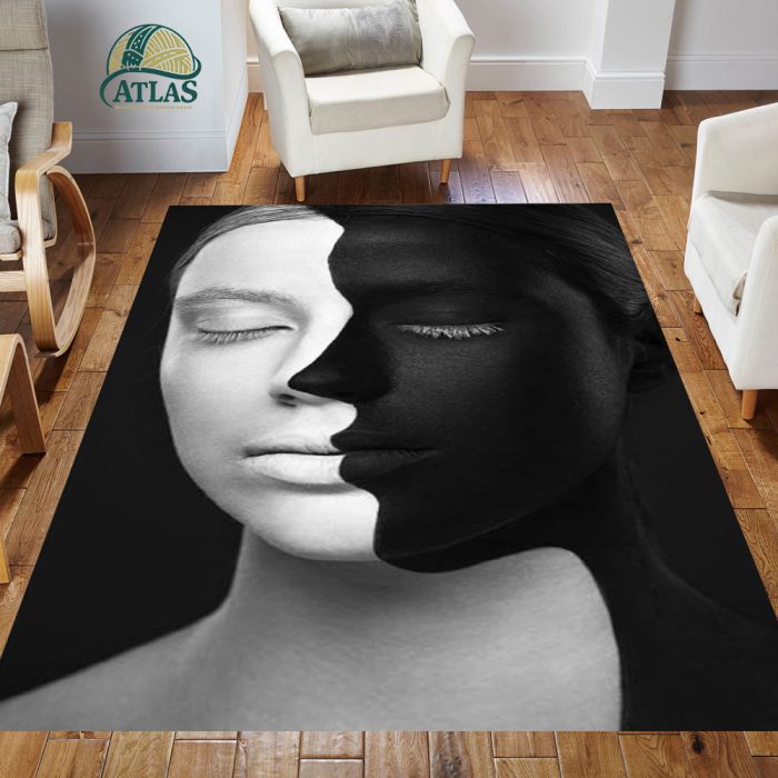 فرشینه مخمل طرح چهره کد 55014
