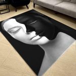 فرشینه مخمل طرح چهره کد 55014