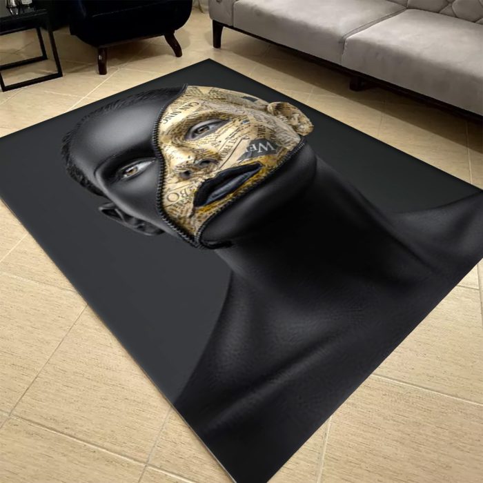 فرشینه مخمل طرح چهره کد 55027