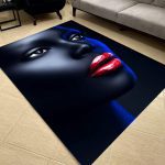 فرشینه مخمل طرح چهره کد 55033
