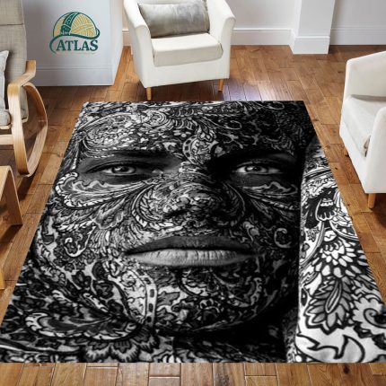 فرشینه مخمل طرح چهره کد 55056