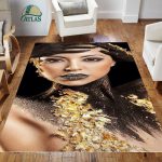 فرشینه مخمل طرح چهره کد 55090