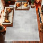 خرید فرش وینتیج نقره ای کد 230 5 خرید فرش وینتیج نقره ای کد 230