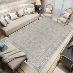 فرش ماشینی 700 شانه طرح اسلیمی رنگ نقره ای کد 7187 5 فرش ماشینی 700 شانه طرح اسلیمی رنگ نقره ای کد 7187
