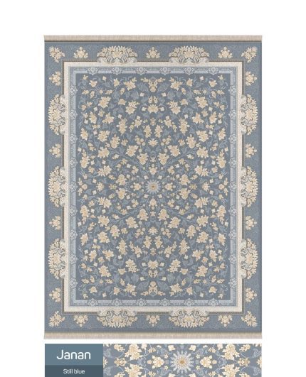 فرش ماشینی 700 شانه طرح جانان رنگ فیلی کد 7226