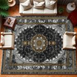 خرید فرش طرح ویکتور سرمه ای کد 7318 5 خرید فرش طرح ویکتور سرمه ای کد 7318