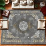 خرید فرش 700 شانه وینتیج رنگ زغالی کد 7326 5 خرید فرش 700 شانه وینتیج رنگ زغالی کد 7326