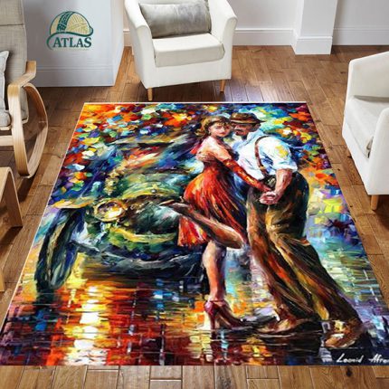 فرشینه مخمل طرح گاو سبک رنگ روغن کد 83109
