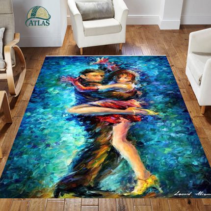 فرشینه مخمل طرح چهره و بغل سبک رنگ روغن کد 83110