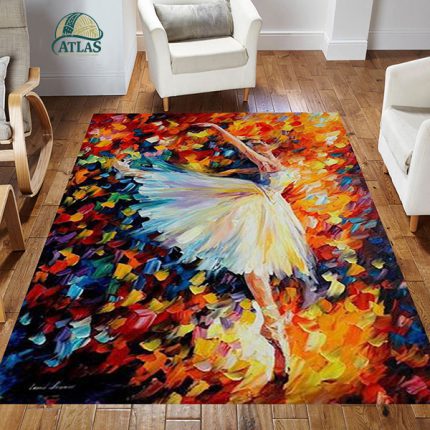 فرشینه مخمل طرح گربه و باغ و پاییز و چهره سبک رنگ روغن کد 83114