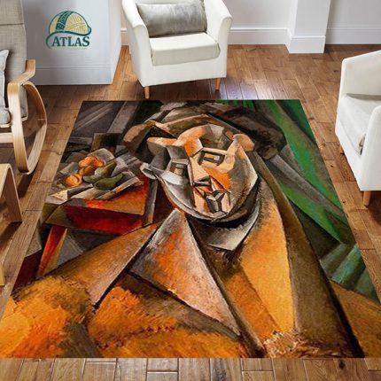 فرشینه مخمل سه بعدی سبک رنگ روغن کد 83141