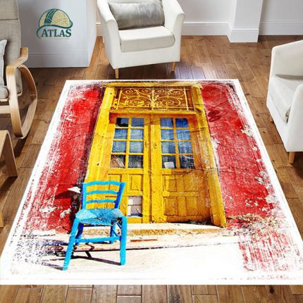 فرشینه مخمل سبک رنگ روغن کد 83169