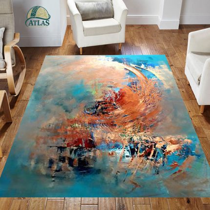 فرشینه مخمل سبک رنگ روغن کد 83172