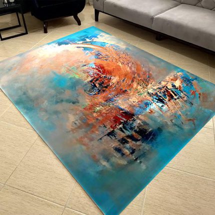 فرشینه مخمل سبک رنگ روغن کد 83172
