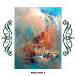 فرشینه مخمل سبک رنگ روغن کد 83172