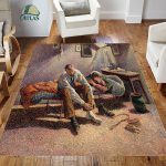 فرشینه مخمل سبک رنگ روغن کد 83059