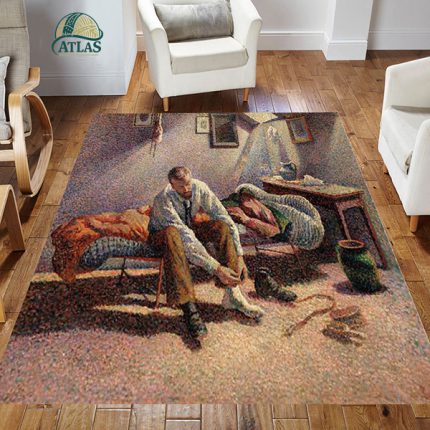 فرشینه مخمل سبک رنگ روغن کد 83060 10 فرشینه مخمل سبک رنگ روغن کد 83060