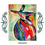 فرشینه مخمل سبک رنگ روغن کد 83087