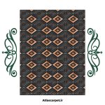 فرش مدرن طرح کاشی کد d-57238