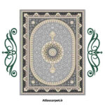 فرشینه طرح فرش غزل رنگ دلفینی کد 9028