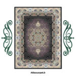 فرشینه طرح فرش هالیدی رنگ دودی کد 9047
