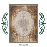 فرشینه طرح فرش وینتیج رنگ مسی کد 9055