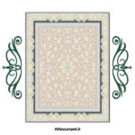 فرشینه طرح فرش افشان رنگ کرم کد 9056