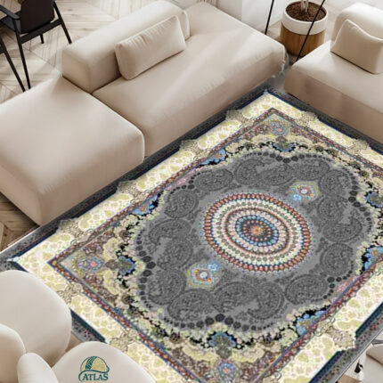 فرش مدرن طرح فرش اسلیمی رنگ سرمه ای کد 90105 7 فرش مدرن طرح فرش اسلیمی رنگ سرمه ای کد 90105
