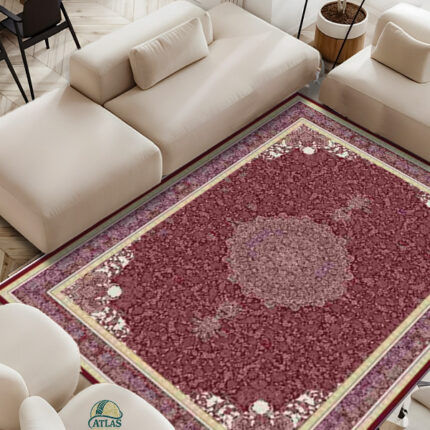 فرش مدرن طرح فرش رنگ قرمز کد 90110