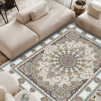 خرید فرشینه طرح فرش لوکس رنگ بژ کد 90156
