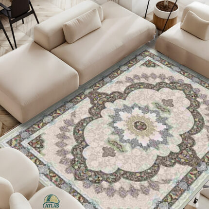 خرید فرشینه طرح فرش رنگ بژ کد 90165