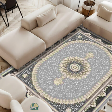 فرشینه طرح فرش غزل رنگ طوسی کد 9029 7 فرشینه طرح فرش غزل رنگ طوسی کد 9029