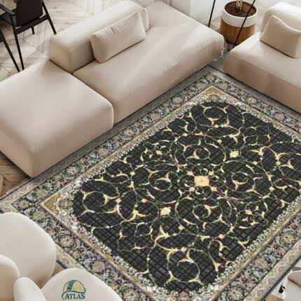 فرشینه طرح فرش افشان رنگ کرم کد 9043 7 فرشینه طرح فرش افشان رنگ کرم کد 9043