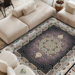 فرشینه طرح فرش هالیدی رنگ دودی کد 9047