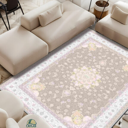 فرشینه طرح فرش رنگ مسی کد 9058