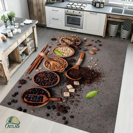 فرش مدرن آشپزخانه طرح کاکائوکد 20680