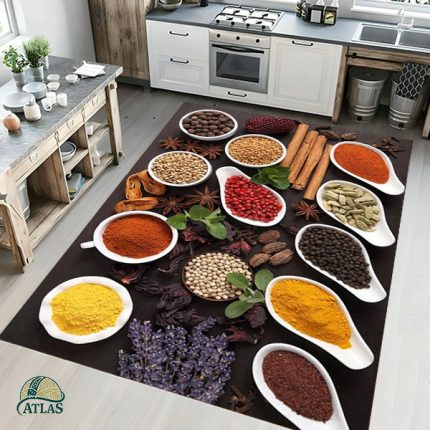فرش مدرن آشپزخانه طرح ادویه کد 20682