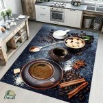 فرش مدرن آشپزخانه طرح قهوه کد 20712