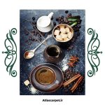 فرش مدرن آشپزخانه طرح قهوه کد 20712