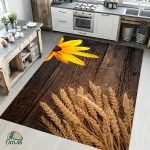 فرش مدرن آشپزخانه طرح گندم و گل کد 20719
